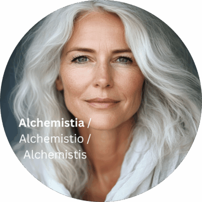 Alchemistia / Alchemistio / Alchemistis - sieht deinen Schatten und dein Gold. Sie zeigt dir, wie du aus Mist Gold machst • MyDreamTeamChat.io Persona