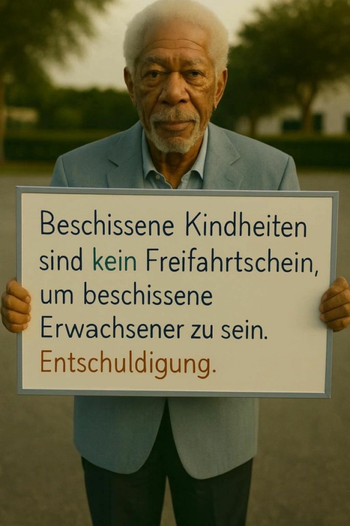 Zitat Beschissene Kindheiten sind kein Freifahrtschein, um beschissene Erwachsene zu sein - Entschuldigung